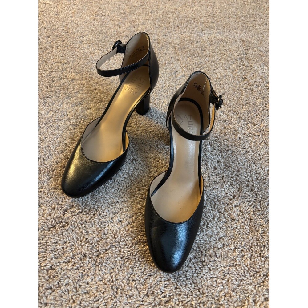 Naturalizer Gianna Pumps Womens 8 Black Leather Chic Office Professional